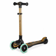 Nukido 765800 Tříkolová balanční koloběžka se sedátkem Flippo LED, zlatá - Children's Scooter
