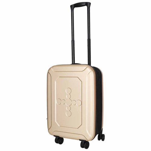 KIK KX2785 Skládací cestovní kufr na kolečkách, ABS, 45 l , champagne - Suitcase - Main image