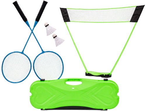 MOVEPRO Badminton Set 300 × 156cm, folding net, 2 rackets, 2 shuttlecocks, carry case - Badminton Set - Main image