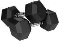Rebel RBA-2325-15 Pogumované litinové činky HEX 2 × 15 kg - Dumbell Set