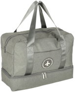 KIK KX3394 Cestovní taška - příruční zavazadlo 39 × 30 × 18 cm, šedá - Travel Bag