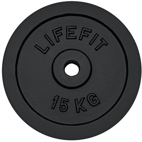 LIFEFIT® Weight Plate 15kg for 30mm Bar, S2, Metal - Gym Weight - Main image