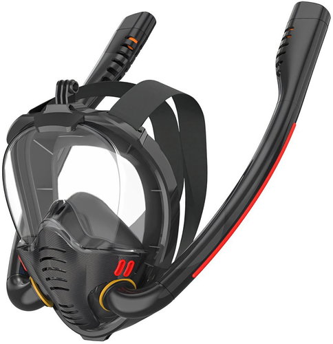 RETOO Full-Face Snorkelling and Diving Mask SR256, Black - Snorkel Mask - Main image