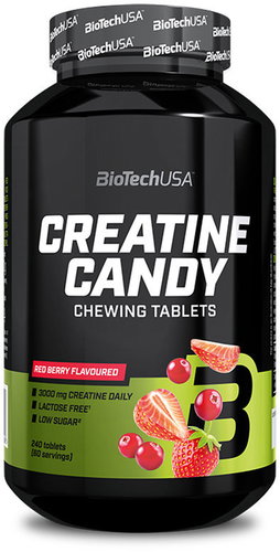 BioTech Creatine Candy 240 tbl red berry - Creatine - Main image