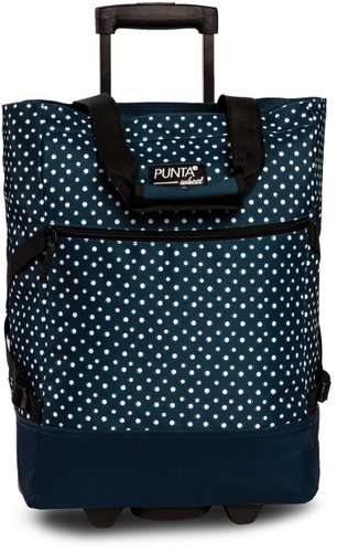 Punta Wheel Print Blue shopping bag - Shopping Trolley - Main image