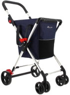 ROLDER Mini Basket Denim M4B with brake, blue - Shopping Trolley