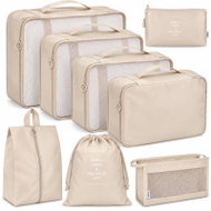 APT BQ73C Cestovní organizéry do kufru, sada 8 ks, béžové - Packing Cubes