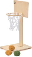 BusyKids Dřevěný basketbalový koš na podlahu 75 × 50 cm, 3 textilní míče - Basketball Goal