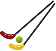Kubisport Florbalová sada H076KS 2 × plastová hokejka 95 cm + míček - Floorball Set