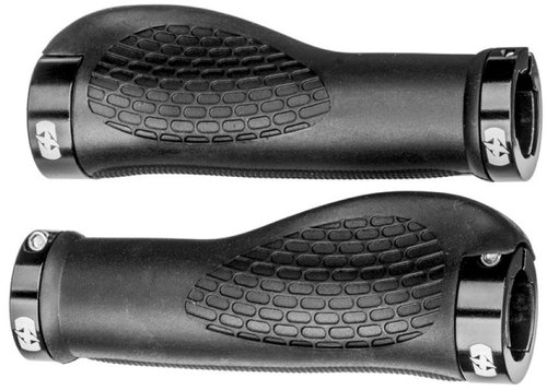 OXFORD ERGO LOCK-ON grips with screw-on sleeves, (black, length 128 mm, 1 pair) - Bicycle Grips - Main image