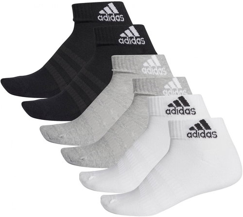Adidas Cushioned Ankle, Black/Grey/White, size S - Socks - Main image