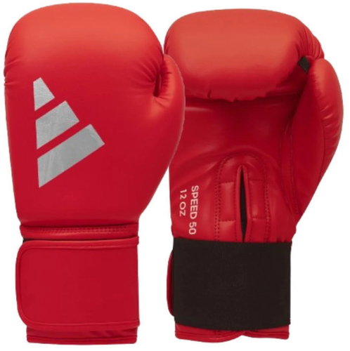 Adidas Boxing Gloves Speed 50 - red / silver - 12 oz - Boxing Gloves - Main image
