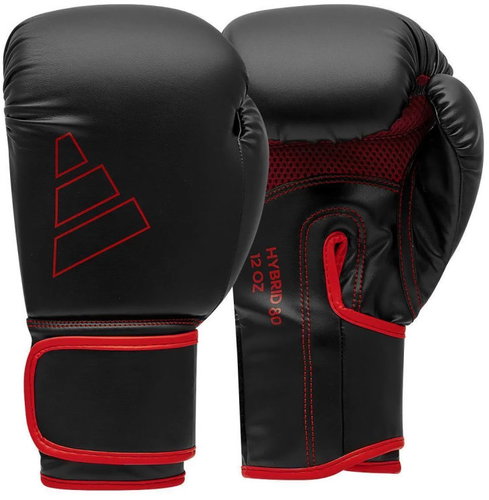 Adidas Boxing Gloves Hybrid 80 – Black/Red – 10oz - Boxing Gloves - Main image