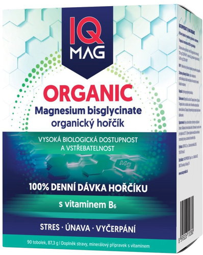 IQ Mag ORGANIC organic magnesium bisglycinate + B6 - Magnesium - Main image