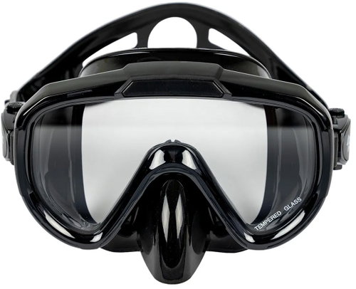 Acra Aeone Swimming Goggles for Adults, Black - Diving Mask - Main image