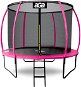 Aga SPORT EXCLUSIVE Trampoline 250 cm Pink + protective net + ladder - Trampoline