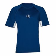 Aqualung Men's Lycra T-shirt LOOSE FIT neck 2XL blue/white - Lycra Clothing