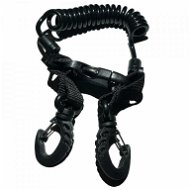 Double Agama carabiner with spiral black - Carabiner