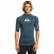Quiksilver Men's UPF50 lycra short sleeve shirt, 2XL navy heather - Lycra Clothing