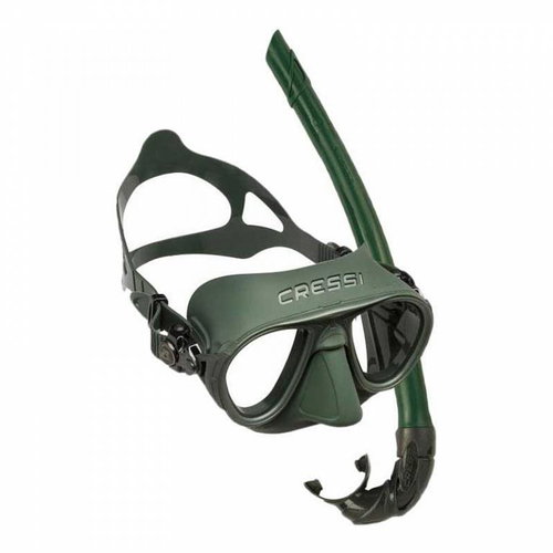 Cressi Calibro mask and Corsica snorkel set, green - Diving Set - Main image