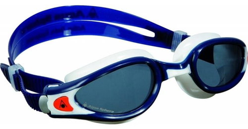 Aquasphere Kaiman EXO Small, dark blue / white, dark lens - Swimming Goggles - Main image