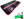 Inflatable mat 200 x 100 x 10 cm, black-pink
