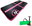 Inflatable mat 200 x 100 x 10 cm, black-pink