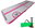 Inflatable mat 300 x 100 x 10 cm, grey, pink