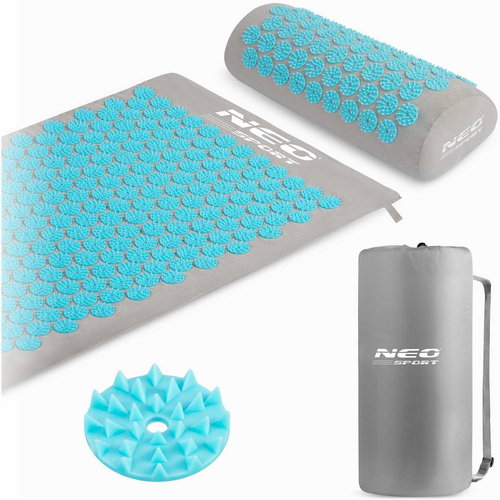 Neo-Sport Acupressure pad with spikes NS - 900 grey - turquoise - Acupressure Mat - Main image