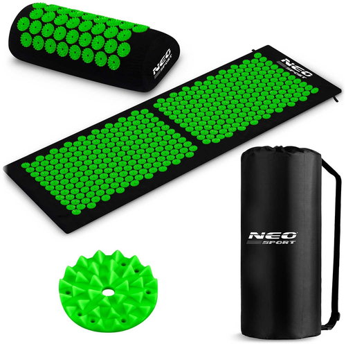 Neo-Sport Acupressure pad with spikes NS - 901 black - green - Acupressure Mat - Main image