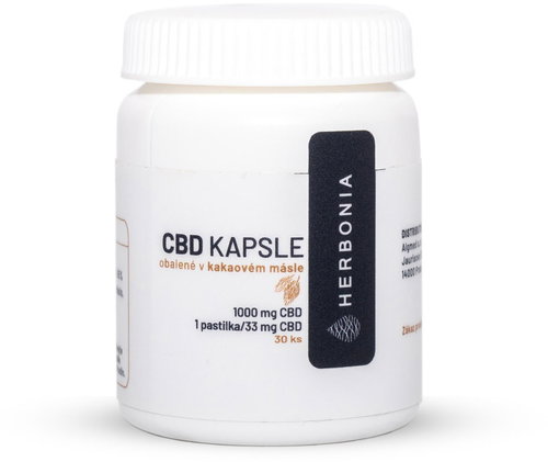 Herbonia Cocoa capsules, CBD 1000mg (6%), 30 pcs - CBD - Main image