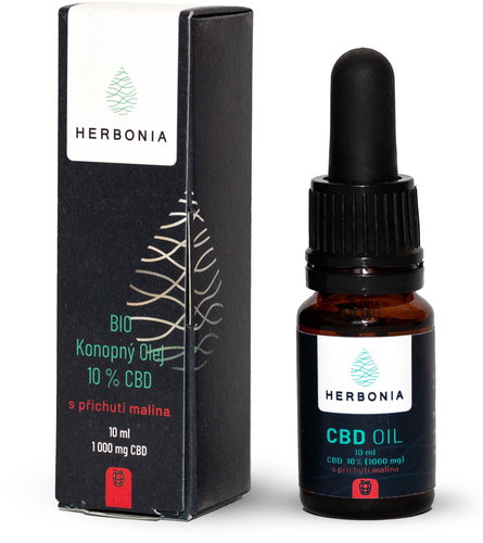 Herbonia CBD Bio Hemp Raspberry Oil, 1000 mg CBD, (10%), 10 ml - CBD - Main image