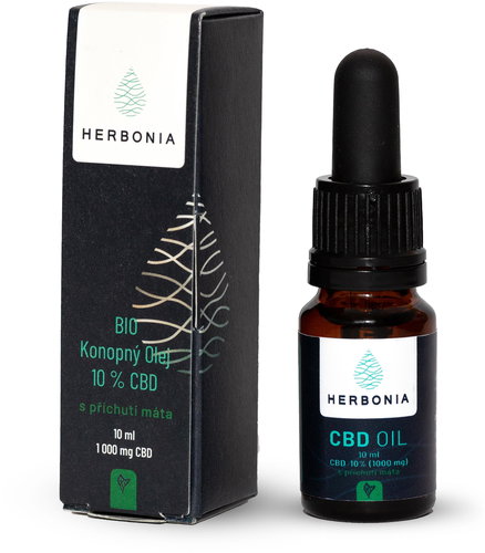 Herbonia Flavored CBD Oil, Mint, 1000 mg CBD, (10%), 10 ml - CBD - Main image