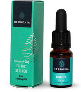 Herbonia CBD Hemp Oil, 2000 mg CBD, (20%), 10 ml, 1% THC - CBD