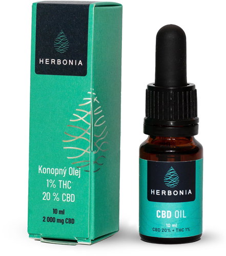 Herbonia CBD Hemp Oil, 2000 mg CBD, (20%), 10 ml, 1% THC - CBD - Main image