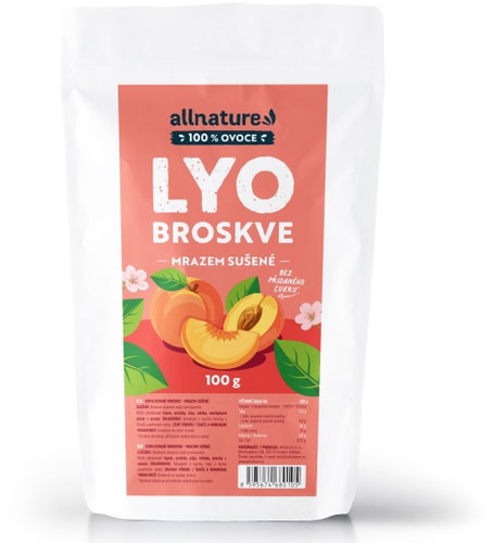 Allnature freeze-dried peaches 100g - Dried Fruit - Main image