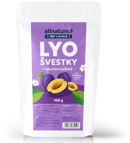 Allnature freeze-dried plums 100g - Dried Fruit - Main image