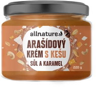 Allnature Arašídový krém s kešu, solí a karamelem 220 g - Nut Cream