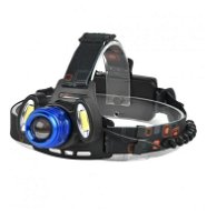 Rechargeable HEADLIGHT headlamp with three headlamps and zoom - blue - Headlamp