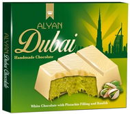 Alyan Dubajská biela čokoláda s pistáciovou náplňou a kunafou 100 g - Čokoláda