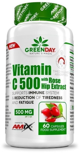 Amix Nutrition GreenDay® Vitamin C 500 with Rosehip Extract 60 Capsules - Vitamins - Main image