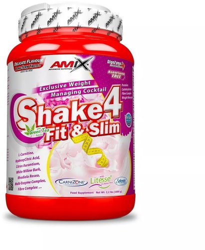 Amix Nutrition Shake 4 Fit&Slim 1000 g, strawberry - Sports Drink - Main image