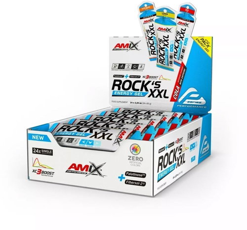 Amix Nutrition Performance Amix® Rock’s Gel XXL with caffeine 24 × 65 g cola Main image Amix Nutrition Performance Amix® Rock’s Gel XXL with caffeine 24 × 65 g cola - Energy Gel - Main image