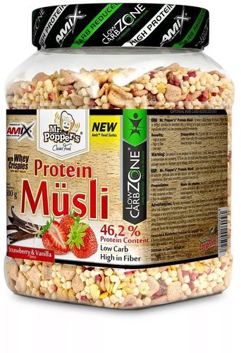 Amix Nutrition Mr.Popper´s - LowCarb Protein Müsli 500 g strawberry-vanilla - Muesli - Main image