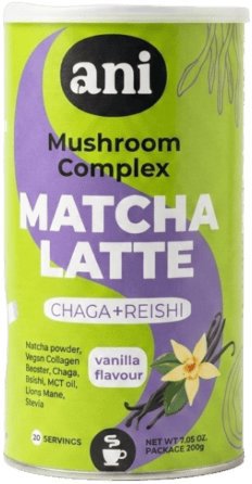 Anilab Matcha Vanilla Latte mushroom complex 200 g - Matcha - Hlavný obrázok
