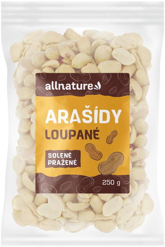 Allnature Shelled roasted salted peanuts 250 g - Nuts - Main image