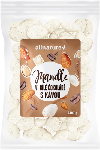 Allnature White chocolate covered almonds with coffee 100 g - Nuts - Main image