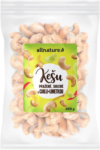 Allnature Cashew nuts roasted salted with chilli and lime 250 g - Nuts - Main image