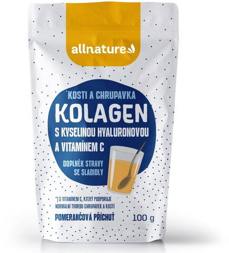 Allnature Collagen with hyaluronic acid and vitamin C 100 g orange - Colagen - Main image