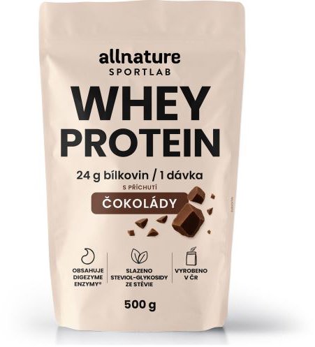 Allnature Sportlab Whey protein with chocolate flavor 500 g - Protein - Main image